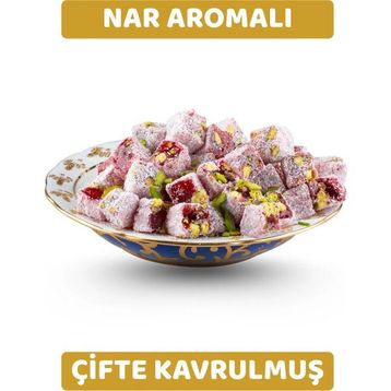 Arı Lokumları 500 gr Narlı Çifte Kavrulmuş Antep Fıstıklı Lokum