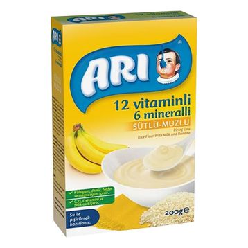 Arı Mama Sütlü Muzlu 12 Vitaminli 6 Mineralli 4x200 gr Bebek Maması