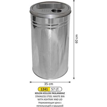 Arı Metal 1241 57 lt Kolon Küllük