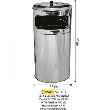Arı Metal 1242 57 lt Kolon Küllük