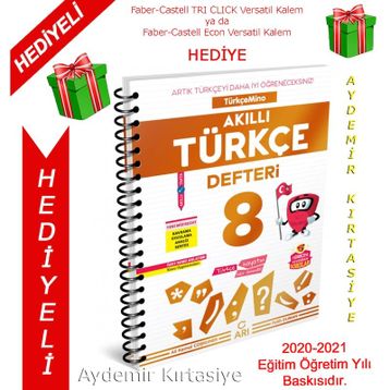 Arı Yayınları 8. Sınıf Türkçemino Akıllı Türkçe Defteri