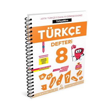 Arı Yayınları 8. Sınıf Türkçemino Akıllı Türkçe Defteri
