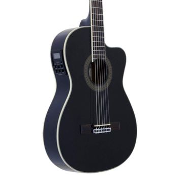Aria AK30CETNBK Cutaway Elektro Klasik Gitar