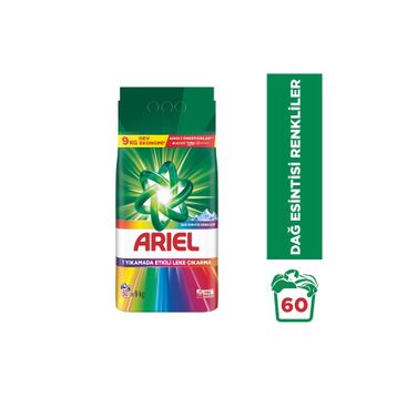 Ariel Dağ Esintisi 9 kg Renklilere Özel Toz Deterjan