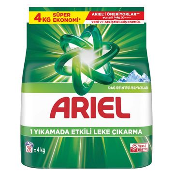 Ariel Dağ Esintisi Beyazlar 26 Yıkama 4 kg Toz Çamaşır Deterjanı