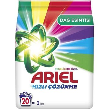 Ariel Dağ Esintisi Renkliler 3 kg Toz Deterjan