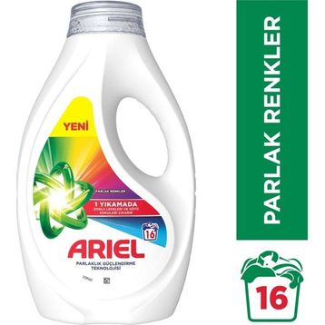 Ariel Parlak Renkler 16 Yıkama Sıvı Çamaşır Deterjanı