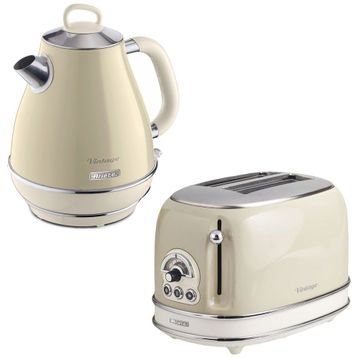 Ariete Vintage Bej 1.7 lt Kettle ve İki Hazneli Ekmek Kızartma Makinesi