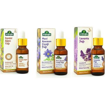 Arifoğlu 20 ml Lavanta+20 ml Sedir+20 ml Mavi Anemon Yağı