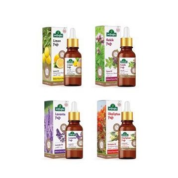 Arifoğlu 4 x 20 ml Lavanta Yağı + Limon Yağı + Kekik Yağı + Okaliptus Yağı