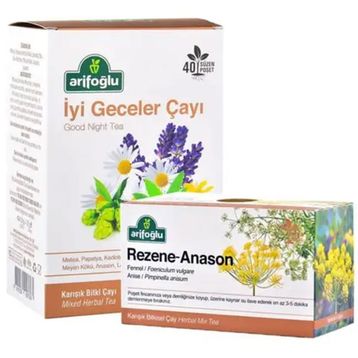 Arifoğlu 40'lı İyi Geceler Çayı + 20'li Rezene Anason Çayı