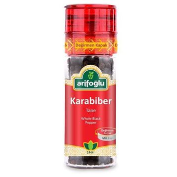 Arifoğlu 50 gr Cam Şişe Değirmenli Kapak Tane Renkli Karabiber