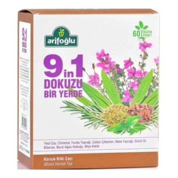 Arifoğlu Dokuzu Bir Yerde Bitki Süzen Poşet Çay 60