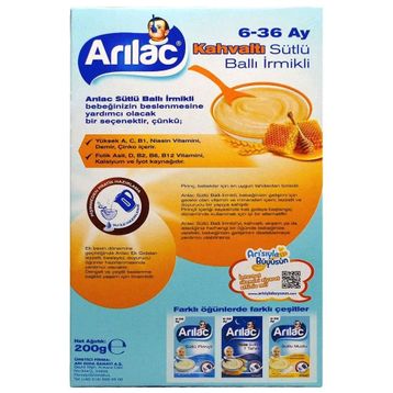 Arılac 200 gr Sütlü & Ballı İrmikli Kahvaltı 6-36 Ay Ek Gıda