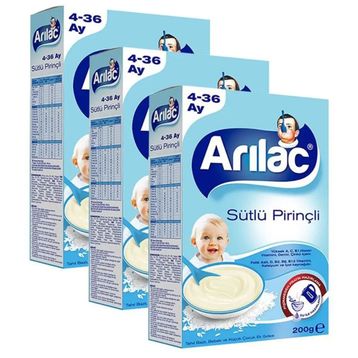Arılac Instant Sütlü Pirinçli 3x200 gr Ek Gıda