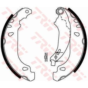 Arka Fren Pabucu (Citroen Saxo, Xsara, ZX/Dacia Logan, Sandero/Peugeot 106, 206, 306 / Renault Clio, Clio Campus, Clio Van, Laguna, Logan, Sandero, Thalia, Twingo 94>)