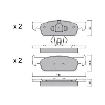 Arka Fren Pabucu (Citroen Saxo, Xsara, ZX/Dacia Logan, Sandero/Peugeot 106, 206, 306 / Renault Clio, Clio Campus, Clio Van, Laguna, Logan, Sandero, Thalia, Twingo 94>)