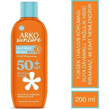 Arko Suncare 200 ml SPF 50+ Çok Yüksek Koruma Losyon