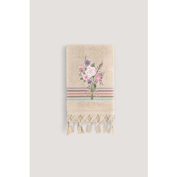 Arliva Home Asuman Bej 50x80 Nakışlı Havlu