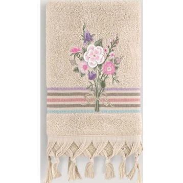 Arliva Home Asuman Bej 50x80 Nakışlı Havlu