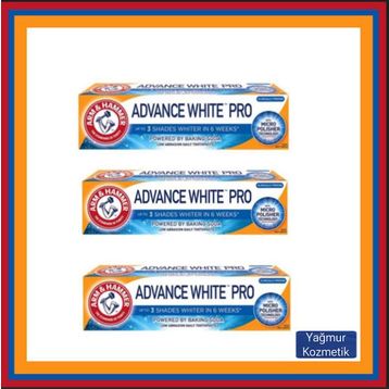 Arm & Hammer 75 ml 3 Adet 3 Tona Kadar Beyazlatıcı Diş Macunu