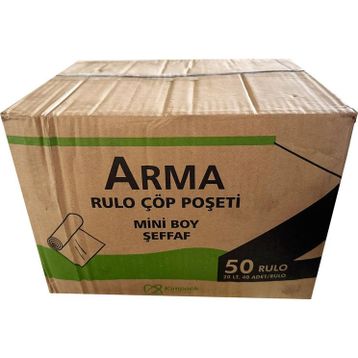 Arma Kimpack Beyaz Mini Boy 40 Adetlik 1 Rulo 40x50 cm 20 lt Çöp Torbası Poşeti