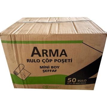 Arma Kimpack Beyaz Mini Boy 40 Adetlik 1 Rulo 40x50 cm 20 lt Çöp Torbası Poşeti
