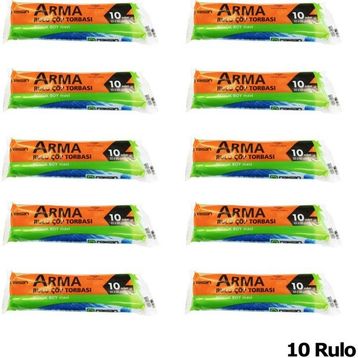 Arma Standart Büyük Boy 65x80 cm Mavi 10 Adetlik 1 Rulo 50 lt Çöp Torbası Poşeti (3 adet)