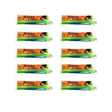 Arma Standart Büyük Boy 65x80 cm Mavi 10 Adetlik 1 Rulo 50 lt Çöp Torbası Poşeti (3 adet)