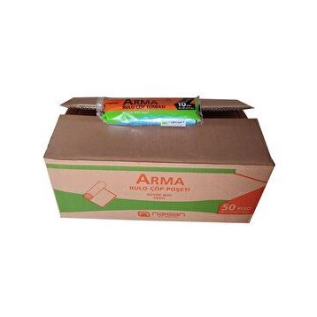 Arma Standart Büyük Boy 65x80 cm Mavi 10 Adetlik 1 Rulo 50 lt Çöp Torbası Poşeti (3 adet)