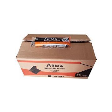 Arma Standart Büyük Boy 65x80 cm Siyah 10 Adetlik 1 Rulo 50 lt Çöp Poşeti (3 adet)