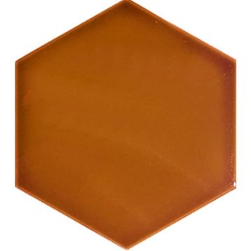 Armada Çini 15x17 cm Düz Karamel Altıgen Çini Seramik Karo