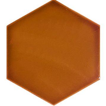Armada Çini 15x17 cm Düz Karamel Altıgen Çini Seramik Karo