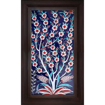 Armada Çini 20X40 Cm Ed 153 Hayat Ağacı Eldekoru Çini Pano