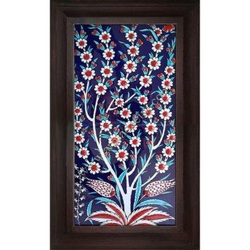 Armada Çini 20X40 Cm Ed 153 Hayat Ağacı Eldekoru Çini Pano