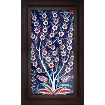 Armada Çini 20X40 Cm Ed 153 Hayat Ağacı Eldekoru Çini Pano