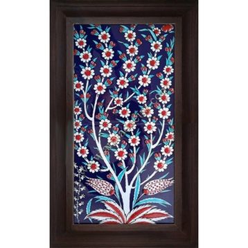 Armada Çini 20X40 Cm Ed 153 Hayat Ağacı Eldekoru Çini Pano