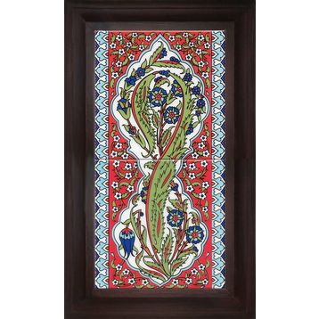 Armada Çini 20X40 Cm Ed 159 Hançer Yaprak Eldekoru Çini Pano