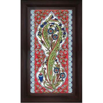 Armada Çini 20X40 Cm Ed 159 Hançer Yaprak Eldekoru Çini Pano