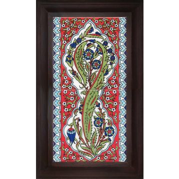 Armada Çini 20X40 Cm Ed 159 Hançer Yaprak Eldekoru Çini Pano