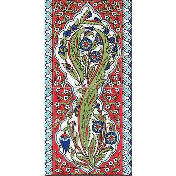 Armada Çini 20X40 cm ED 160 Karanfil Hançer Eldekoru Çini Pano