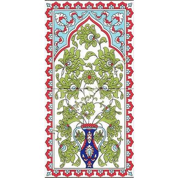 Armada Çini 20X40 Cm Ed 161 Saksılı Eldekoru Çini Pano