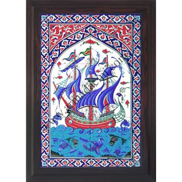 Armada Çini 40x60 Cm Ed 501 Osmanlı Kalyon Eldekoru Çini Pano