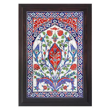 Armada Çini 40X60 Cm Ed 507 Kırmızı Göbekli Eldekoru Çini Pano
