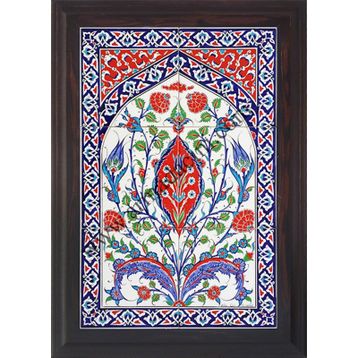 Armada Çini 40X60 Cm Ed 507 Kırmızı Göbekli Eldekoru Çini Pano