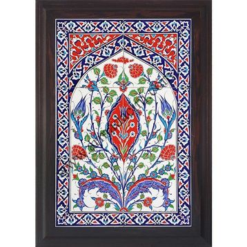 Armada Çini 40X60 Cm Ed 507 Kırmızı Göbekli Eldekoru Çini Pano