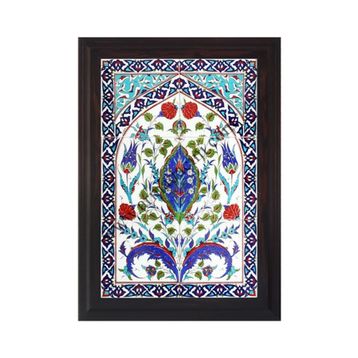 Armada Çini 40X60 cm ED 508 Mavi Göbekli Eldekoru Çini Pano