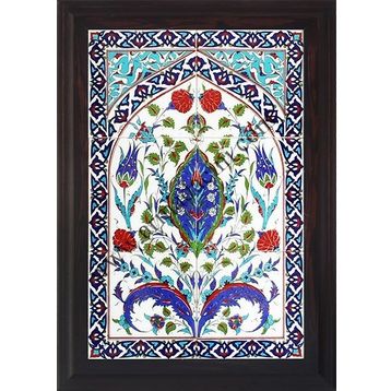 Armada Çini 40X60 cm ED 508 Mavi Göbekli Eldekoru Çini Pano