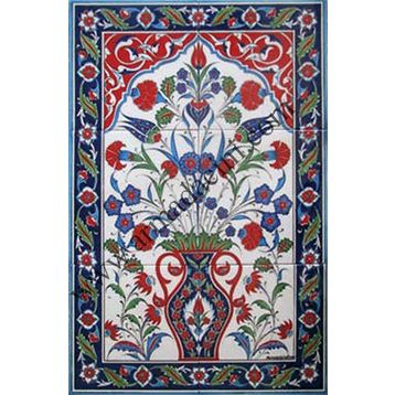Armada Çini 40X60 Cm Ed 511 Saksılı Eldekoru Çini Pano