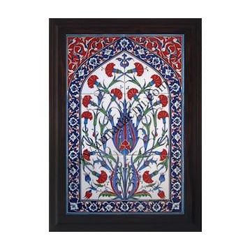 Armada Çini 40X60 cm ED 512 Mavi Hançerli Eldekoru Çini Pano
